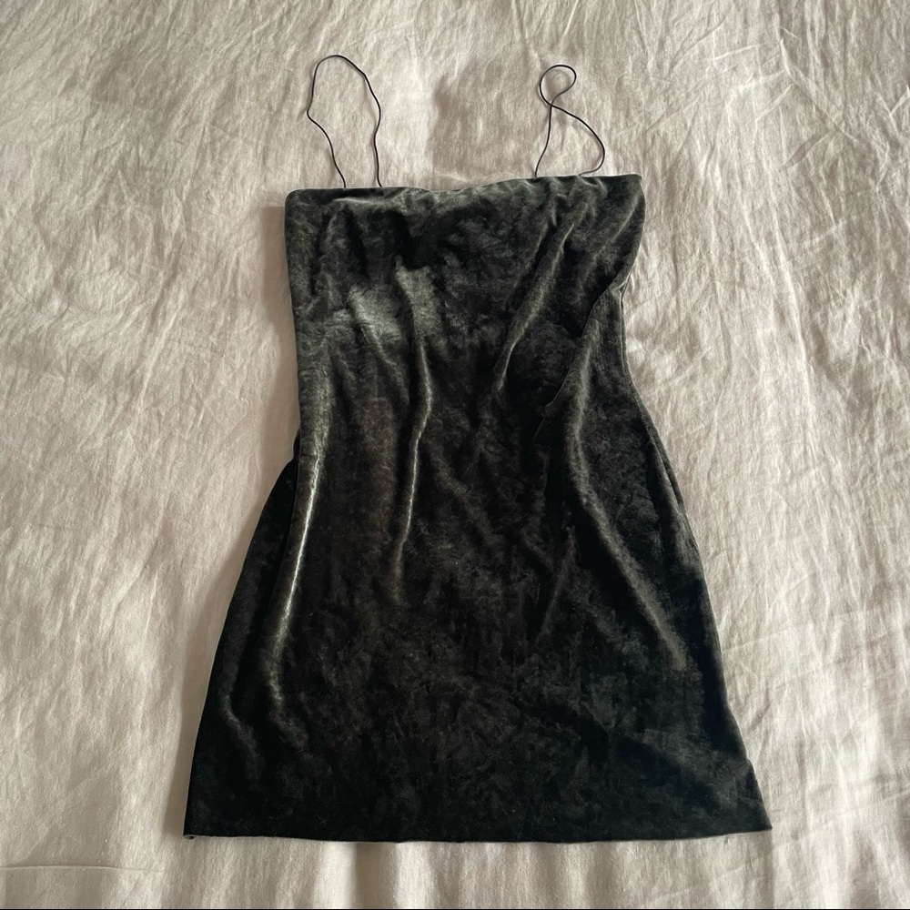 Green Velvet Dress